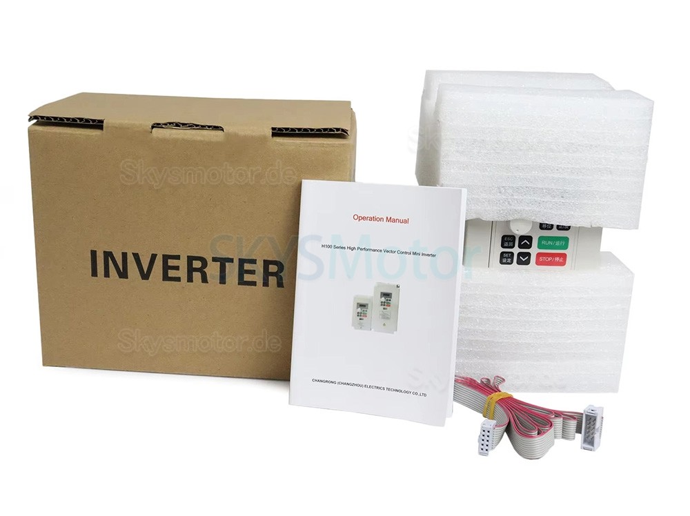 800W 110V/220V Spindelmotor luftgek&uuml;hlt mit Frequenzumrichter (VFD) Kit GDZ80X73-0.8 + H100-0.75 ER11-Spannzange, 24.000U/min, 400Hz